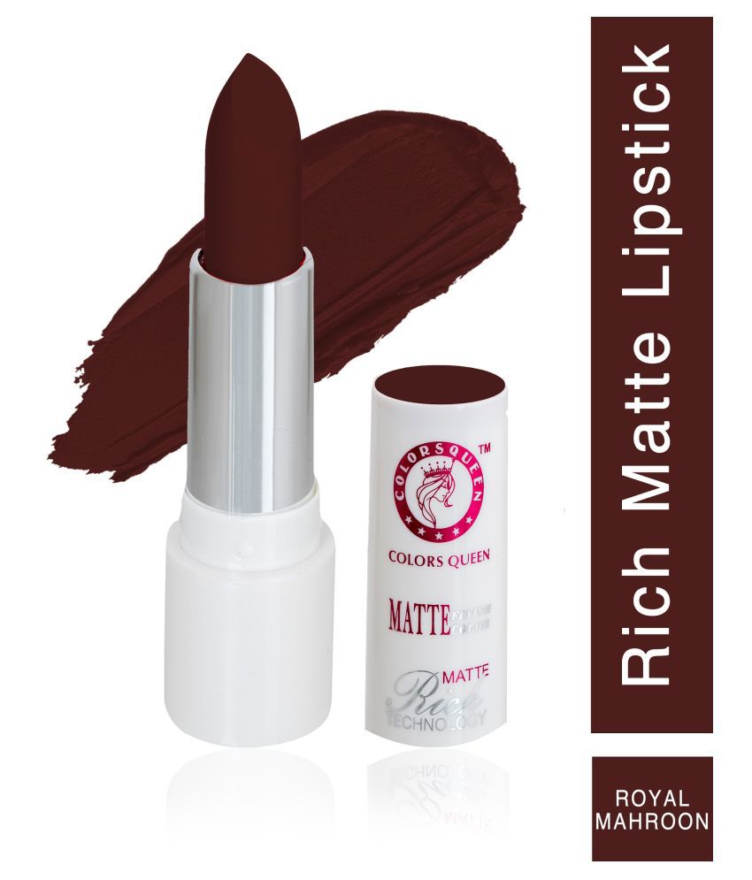     			Colors Queen Rich Matte Lipstick Royal Maroon 3.8 g