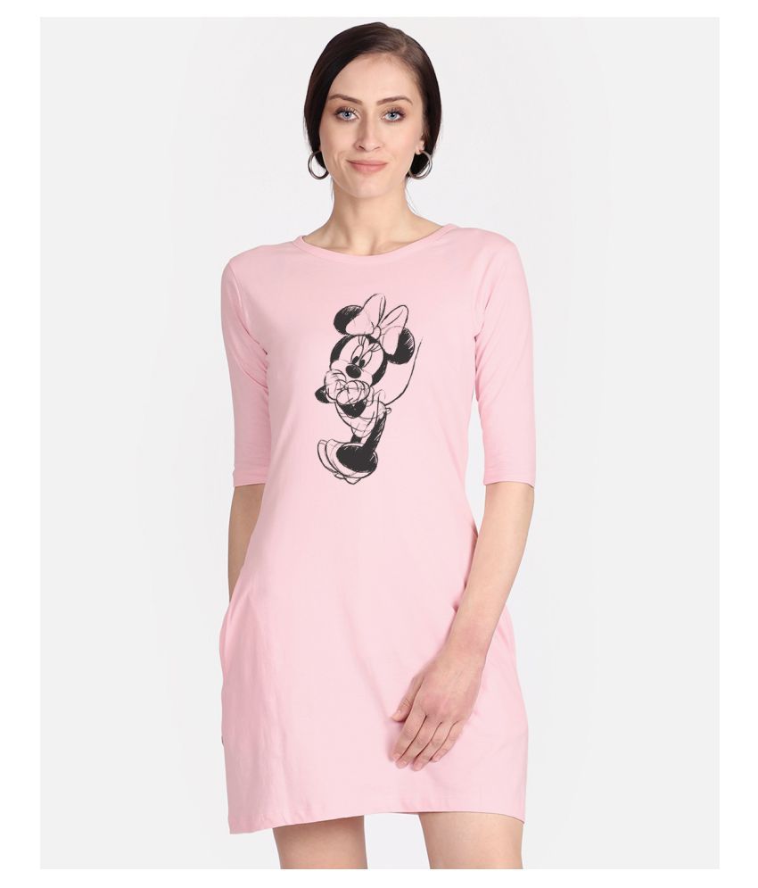 baby pink t shirt dress