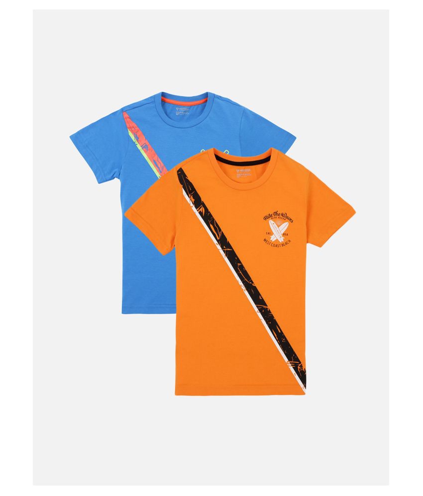     			Proteens Boys R.Blue and Orange T-shirt Pack of 2