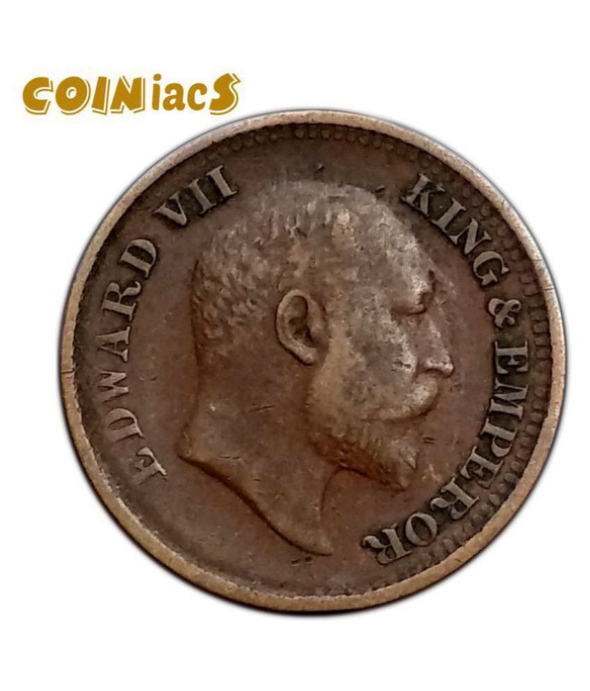     			Coiniacs - Edward VII King & Emperor (1904-1910) Copper Coin, British India Uniform Coinage 1 Numismatic Coins