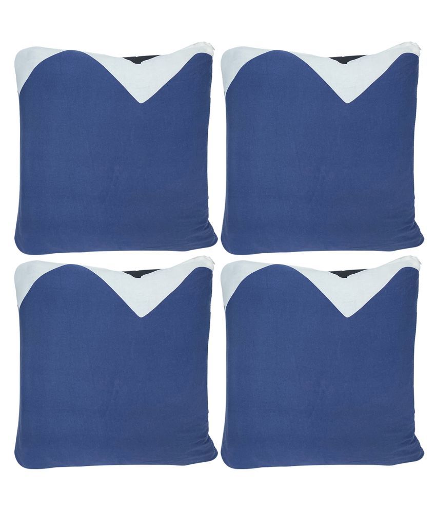     			House Of Quirk Set of 4 Polyester Cushion Covers 40X40 cm (16X16)