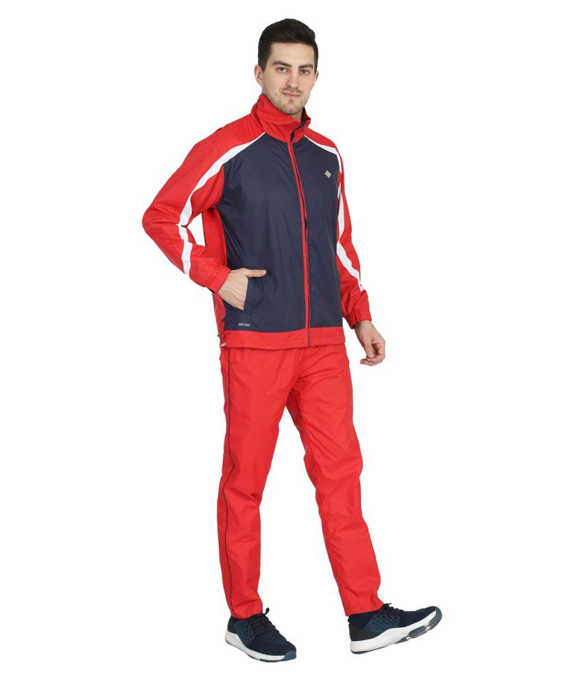 new look red tracksuit