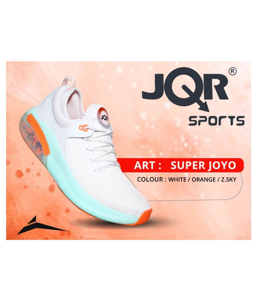 JQR White Men's Sports Running Shoes 