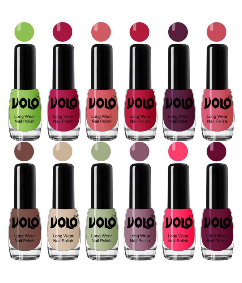     			VOLO True Wear High Gloss Impresso Nail Polish Sets of 12  Multi Glossy 60 mL