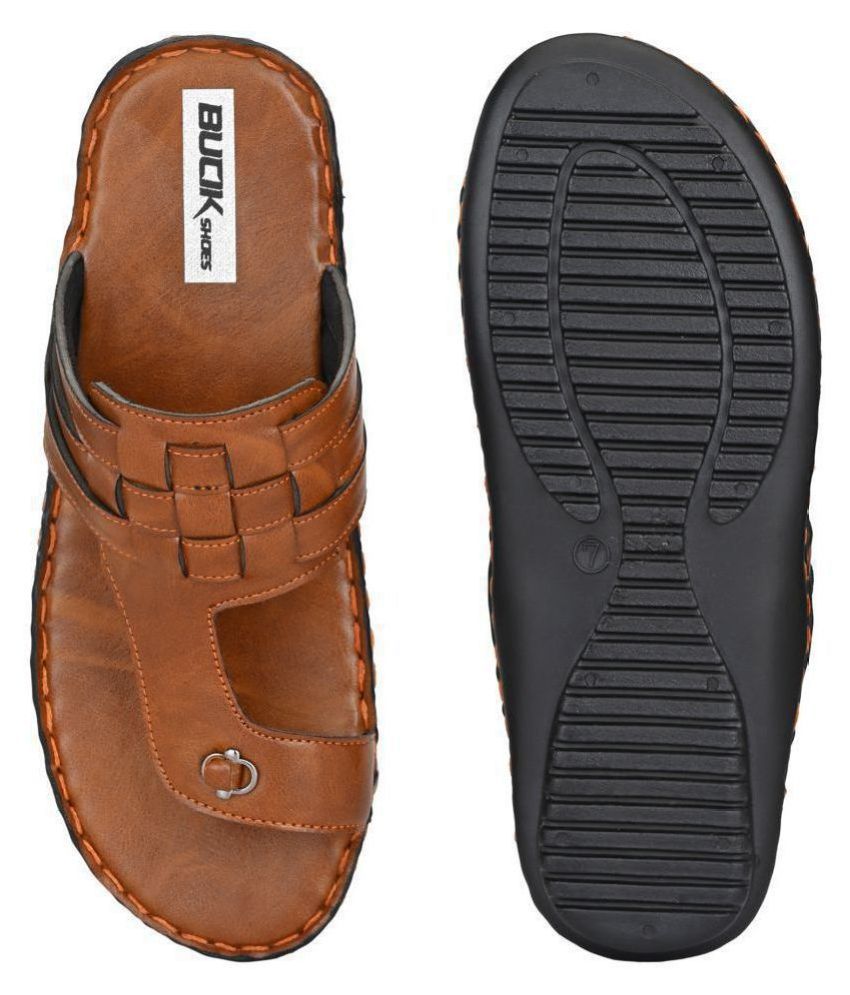 bucik tan leather slippers