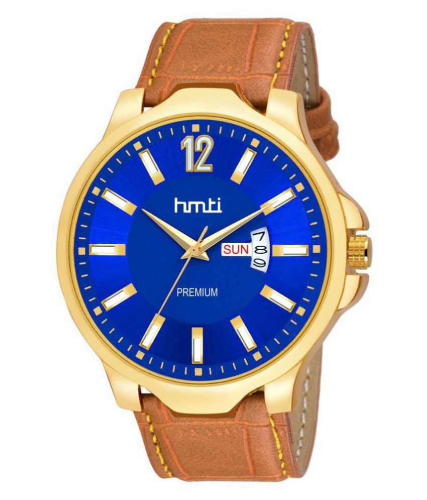 HMTI 1031Blue Leather Analog Men's Watch