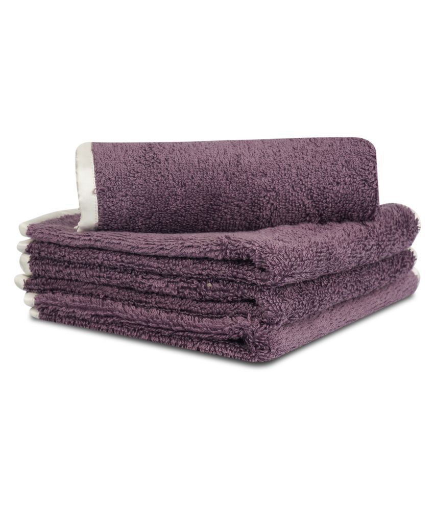 Lush & Beyond Set of 4 Face Towel Purple