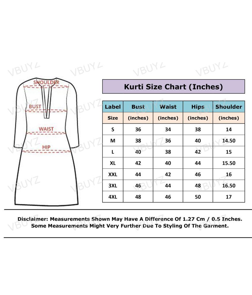 Share more than 86 snapdeal kurti size chart super hot