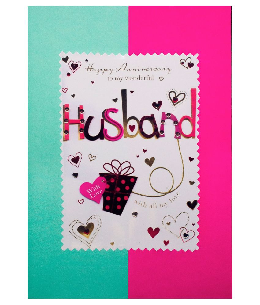 AanyaCentric Handmade Anniversary Greeting Card for Husband