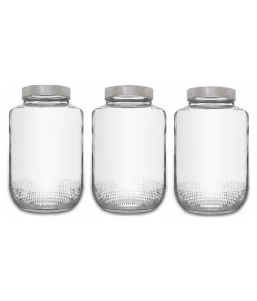     			CROCO JAR Glass Spice Container Set of 3 200 mL