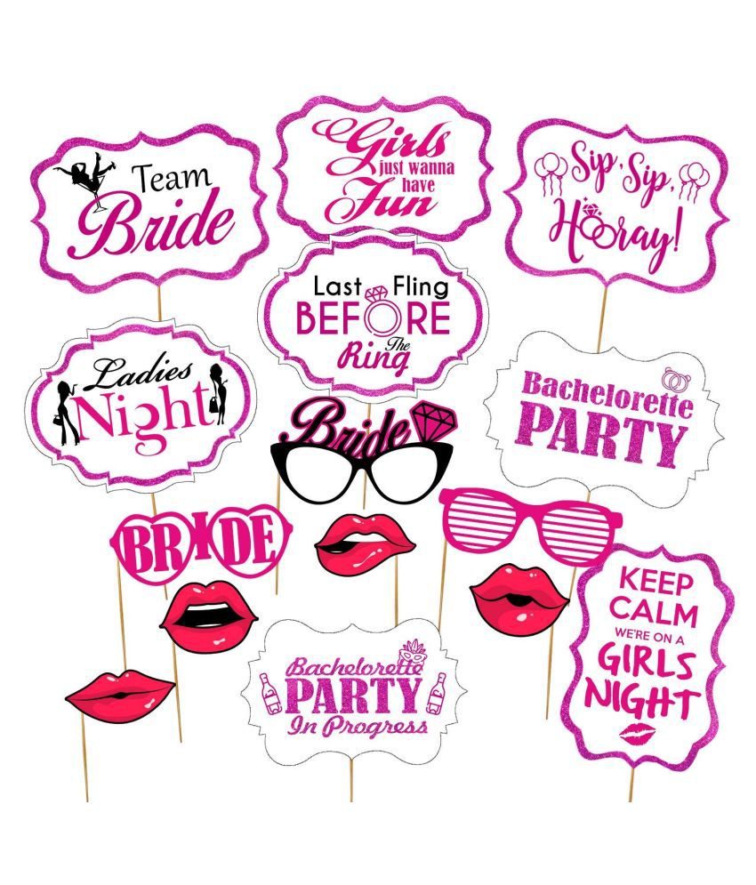 Zyozi™ Bachelorette Party Decorations Set - Complete Engagement and Bridal  Shower Supplies Kit with Bride to Be Banner, Rose Gold Sash, Bride Tribe  Tattoos, , Photo Booth Props, Balloons - Buy Zyozi™