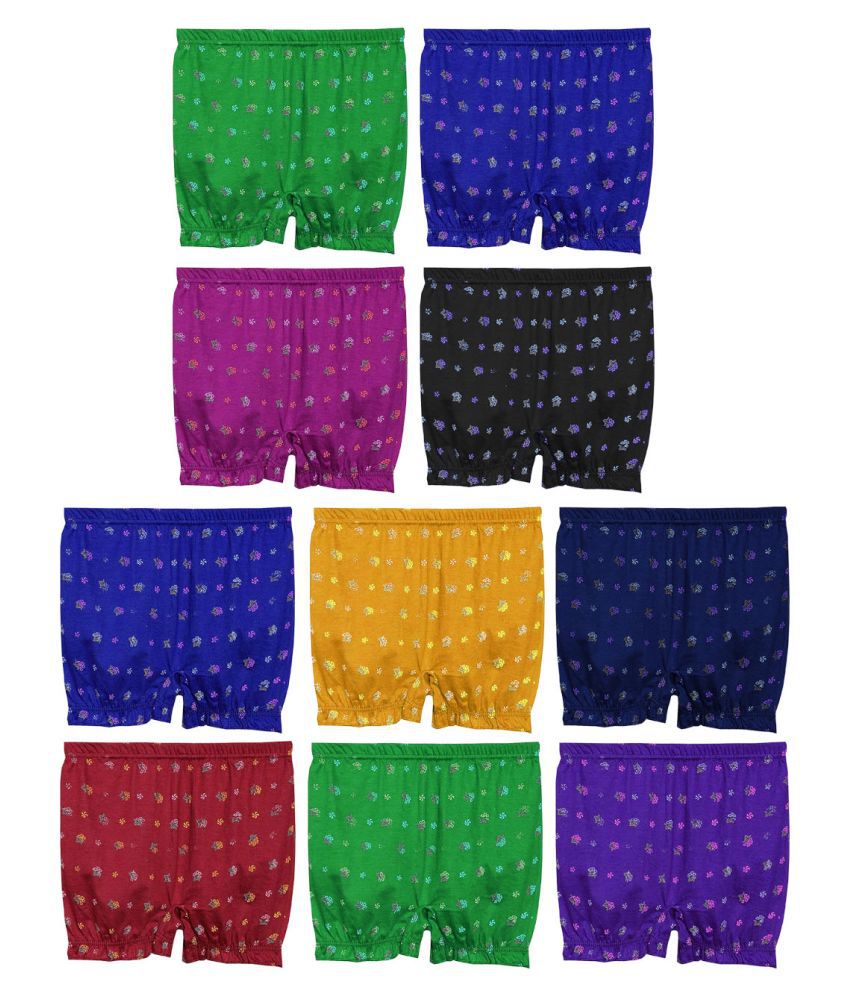     			dixcy josh - Multi Cotton Girls Bloomers ( Pack of 10 )