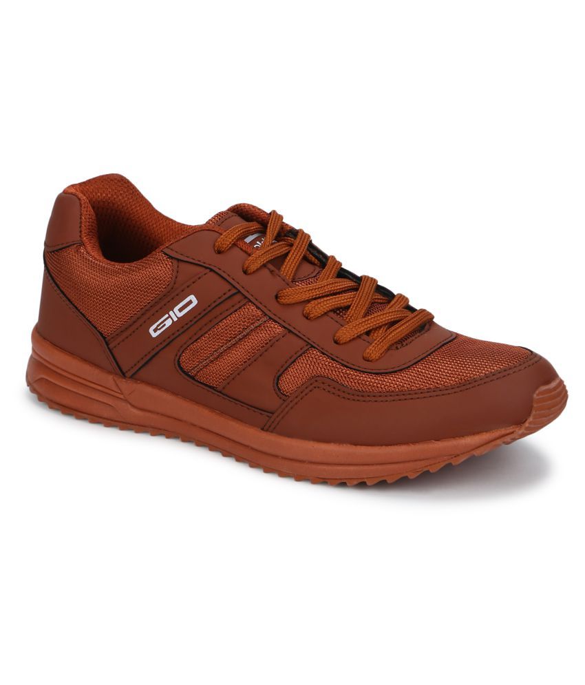     			GOLDSTAR Brown Running Shoes