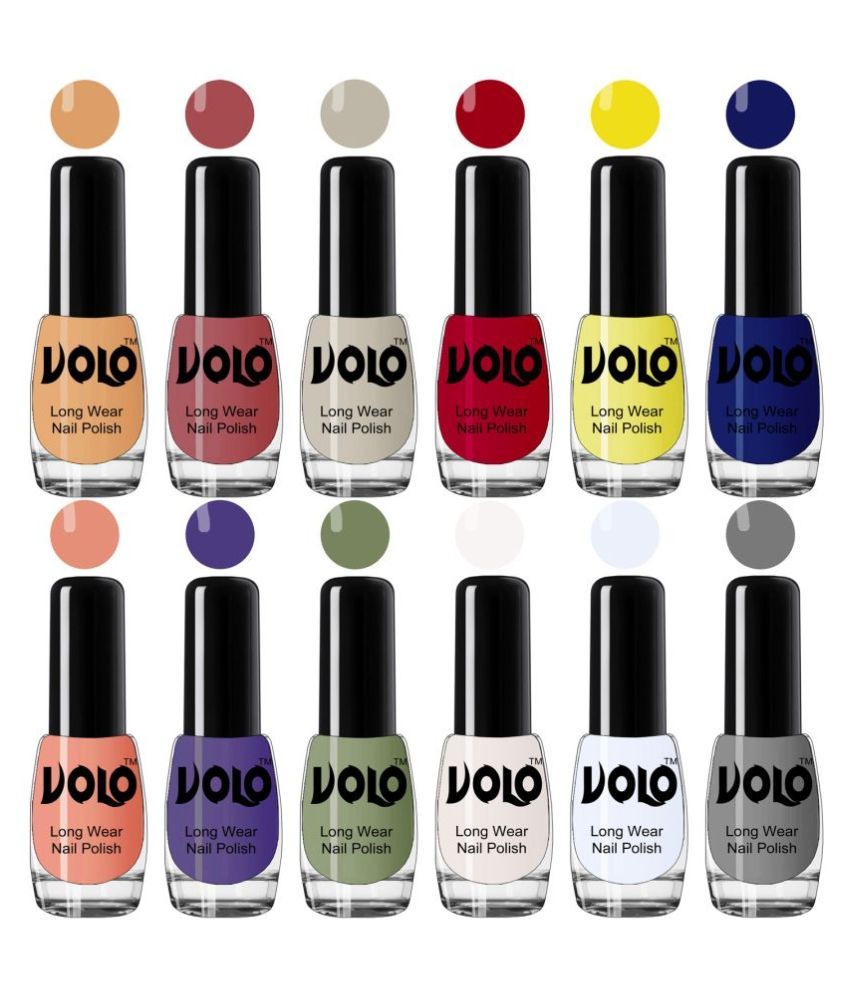     			VOLO True Wear High Gloss Impresso Nail Polish Sets of 12  Multi Glossy 60 mL