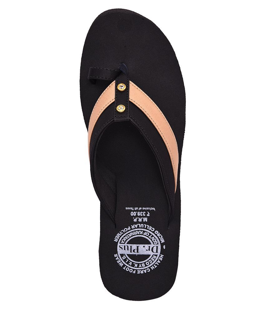 Dr Plus Black Flats Price in India- Buy Dr Plus Black Flats Online at Snapdeal