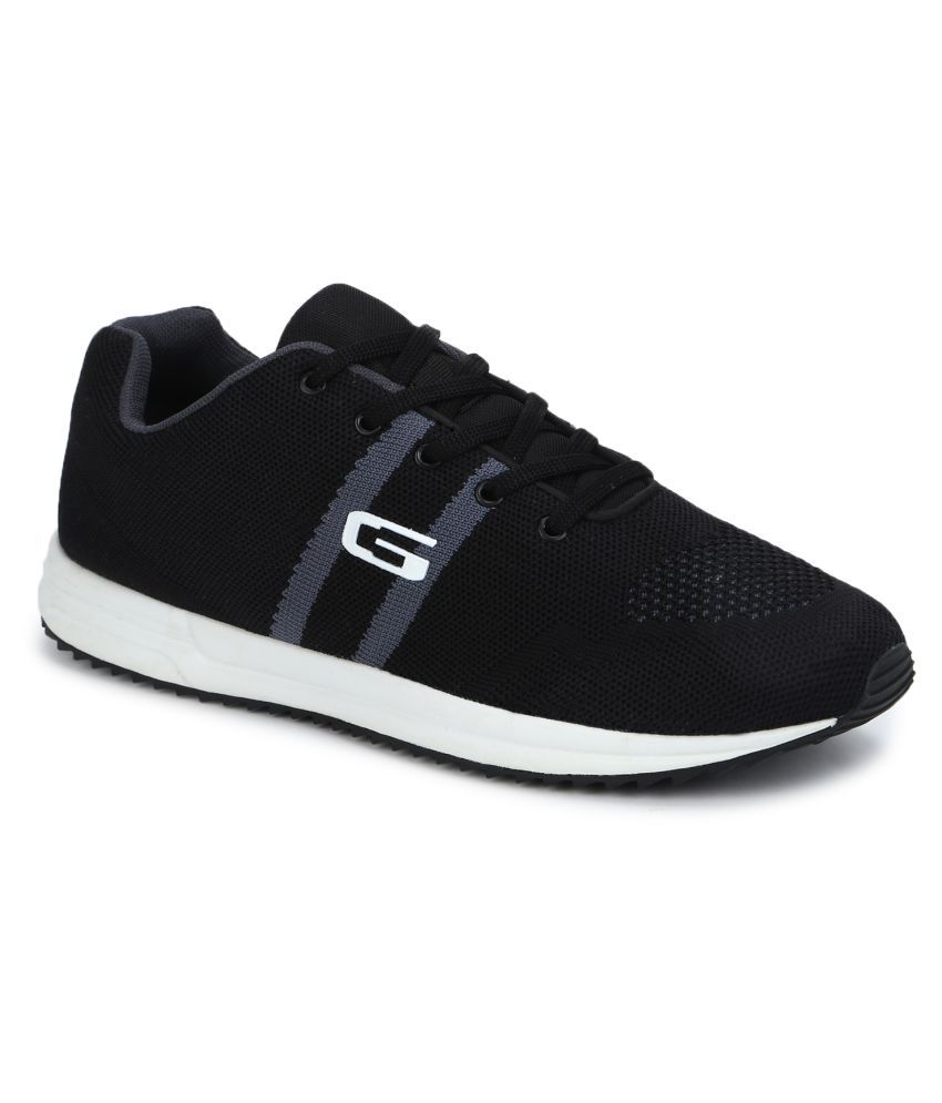     			GOLDSTAR Black Running Shoes