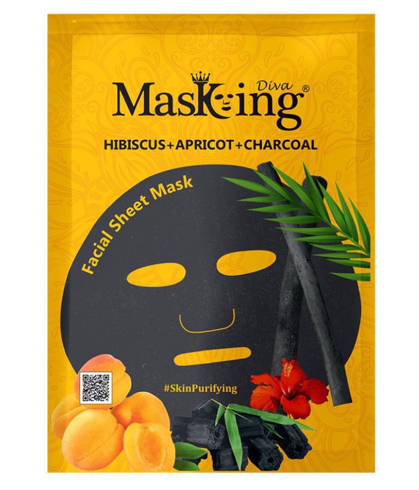     			Masking Diva Hibiscus, Apricot and Charcoal Face Sheet Mask Masks 25 ml