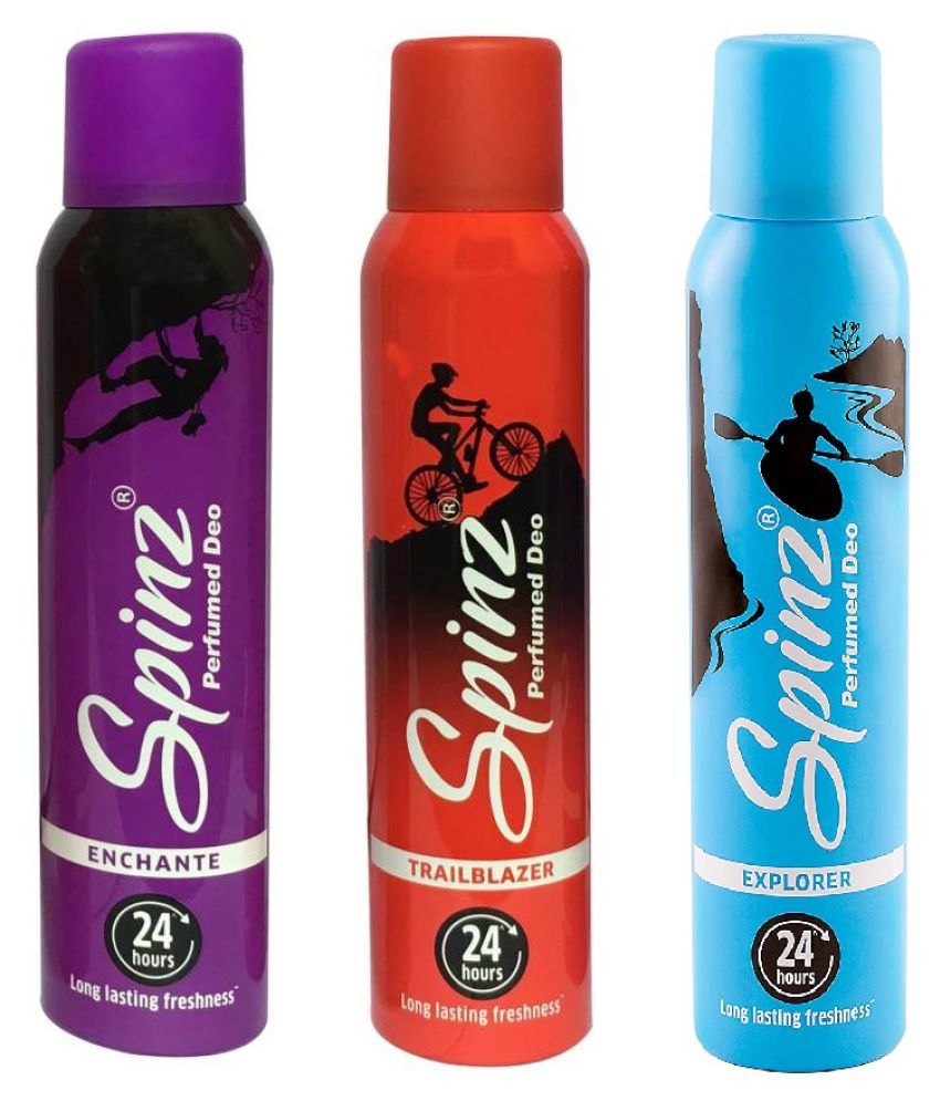 Spinz ENCHANTE,TRAILBLAZER,EXPLORER Deo Combo Pack of 3 Body Spray