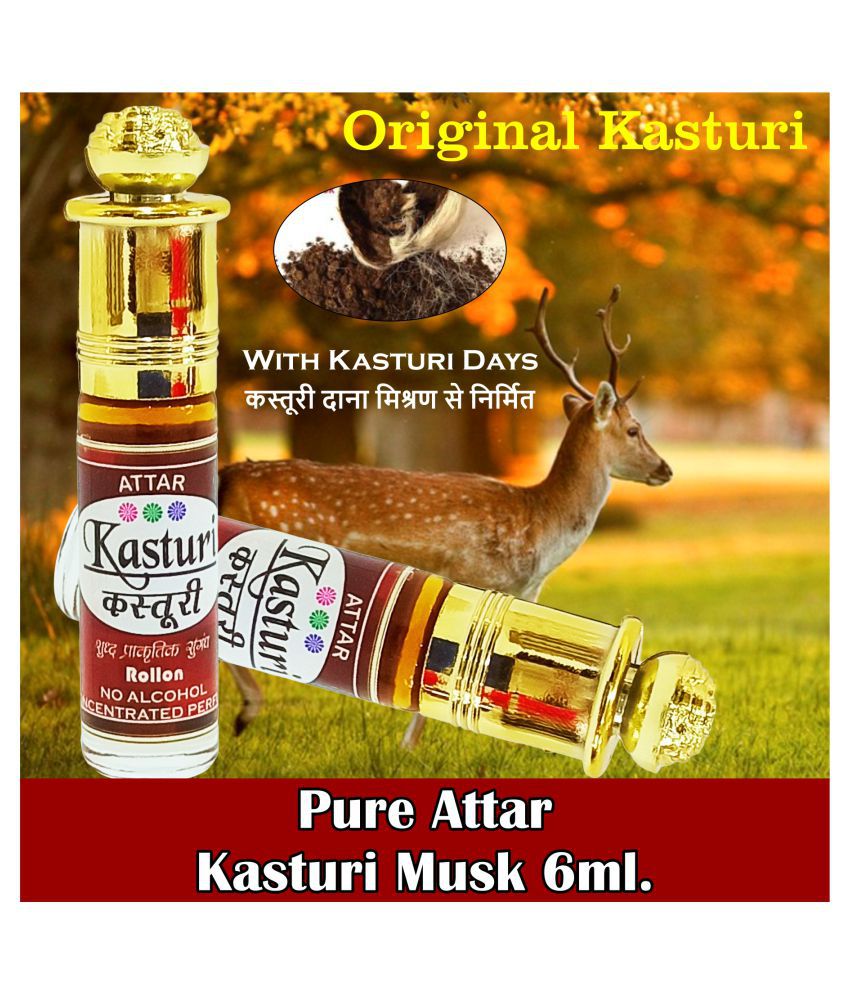     			INDRA SUGANDH BHANDAR Attar Real Kasturi With Kasturi Days 6ml Rollon Pack