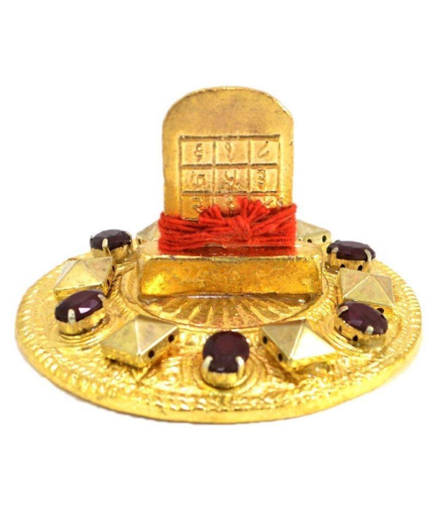     			RUDRADIVINE Brass Gold Plated Sri Surya Dev Energized Yantra