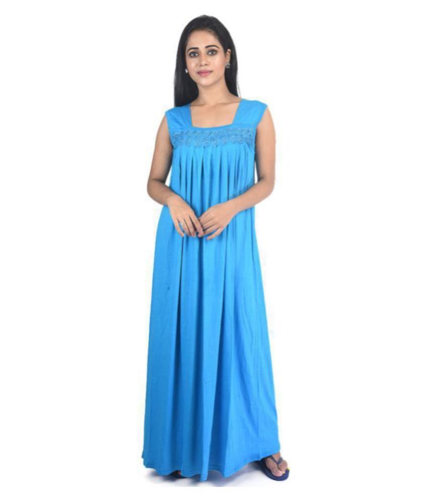     			PIYALI'S CREATION WOMEN'S Hosiery Nighty & Night Gowns - Blue