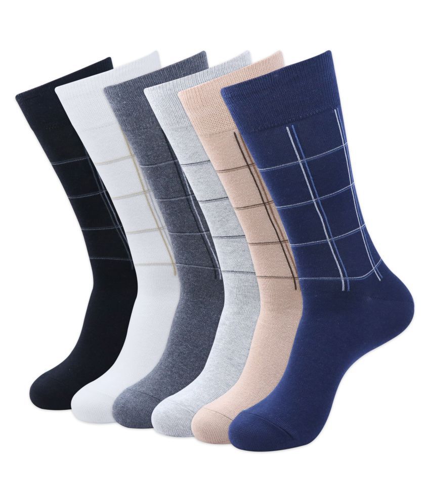     			Balenzia Multi Casual Mid Length Socks Pack of 6
