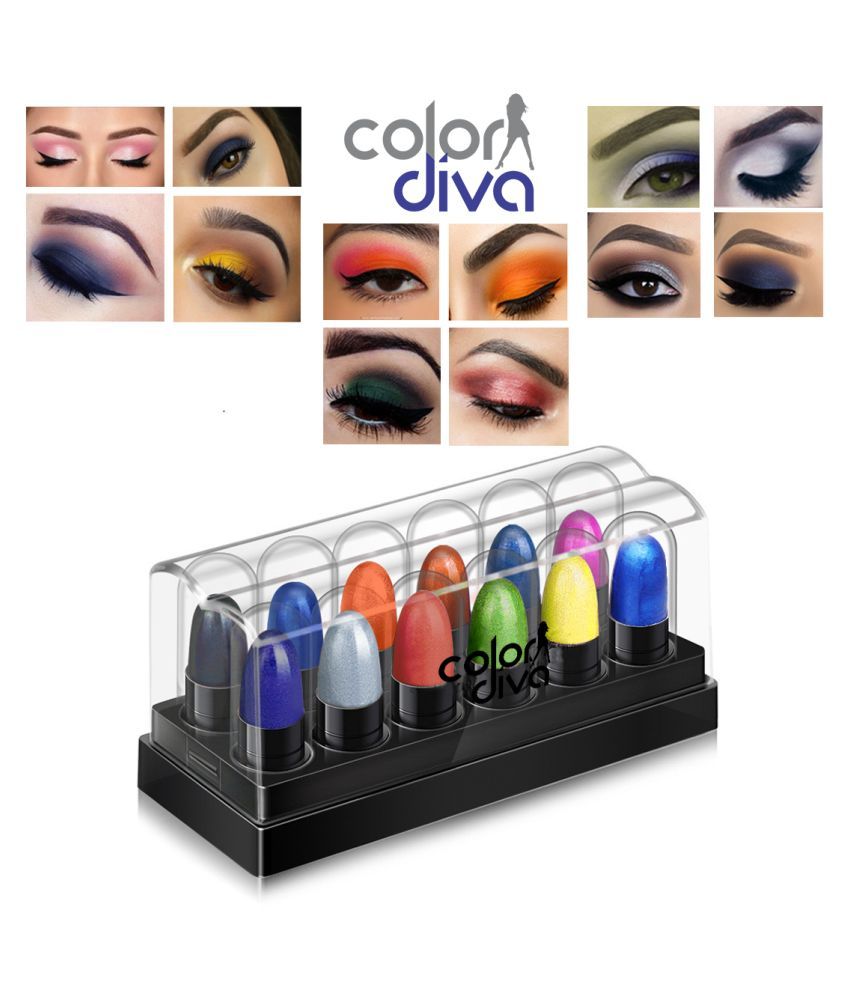     			Color Diva Capsule Eyeshadow, Multi Color Shade-104, 1.5g Each (Pack of 12)