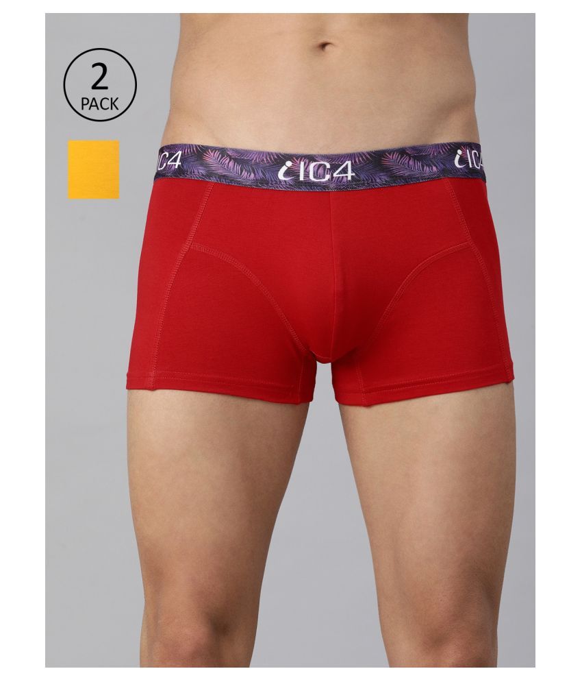     			IC4 - Multicolor Cotton Blend Men's Trunks ( Pack of 2 )