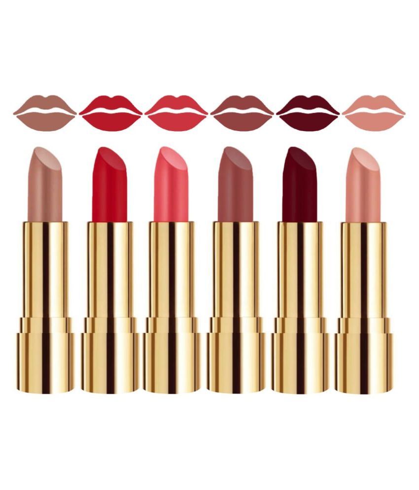     			Rythmx Daily Wear Bold Color Payoff Lipstick Creme Matte Multi Pack of 6 24 g