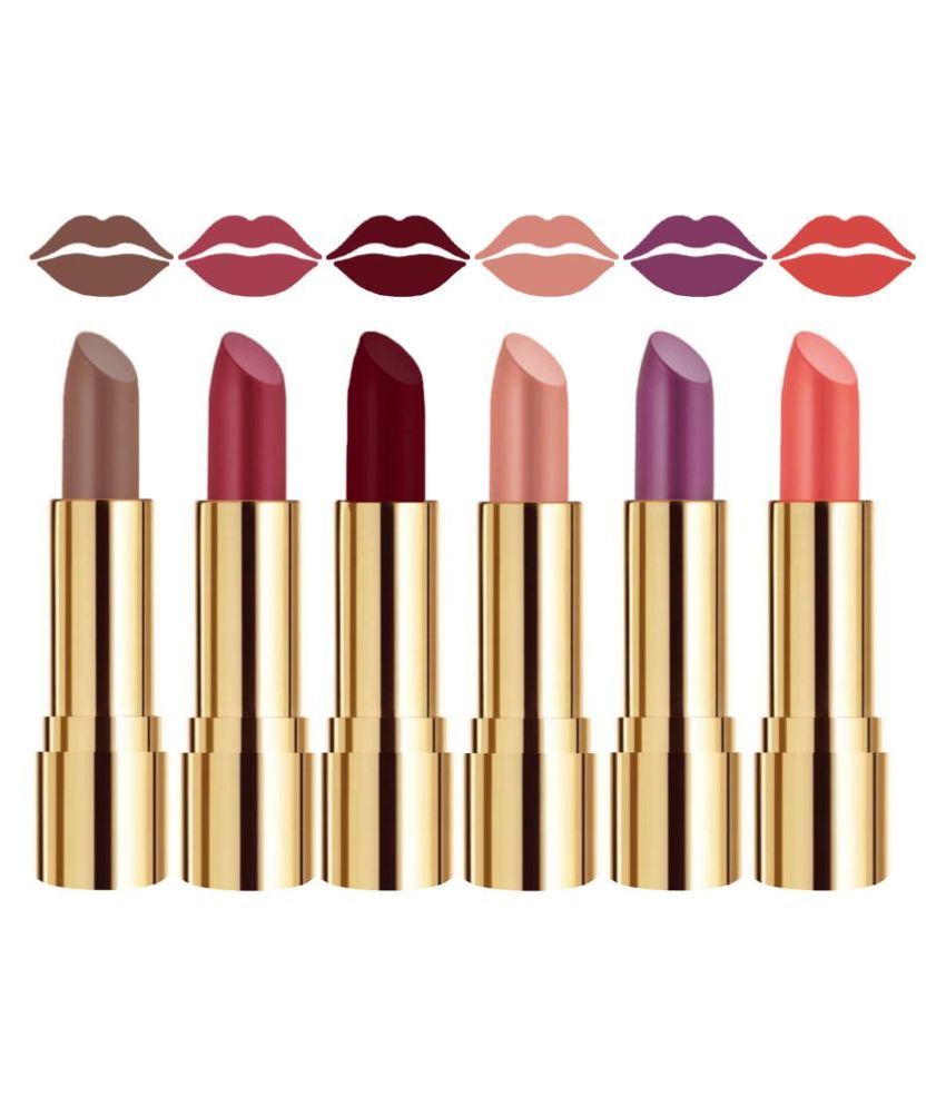     			Rythmx Daily Wear Bold Color Payoff Lipstick Creme Matte Multi Pack of 6 24 g