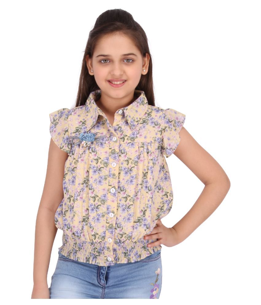     			Smart Casual Floral Printed Shirt Top
