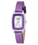 David Miller - Purple Leather Analog Womens Watch