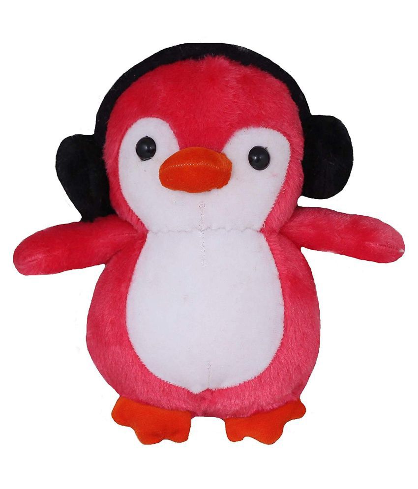     			Tickles Penguin Animal with Ear Muffs Soft Stuffed Plush Toy for Kids Baby Girls & Boys Birthday Gifts (Color: Red & White Size: 25 cm)