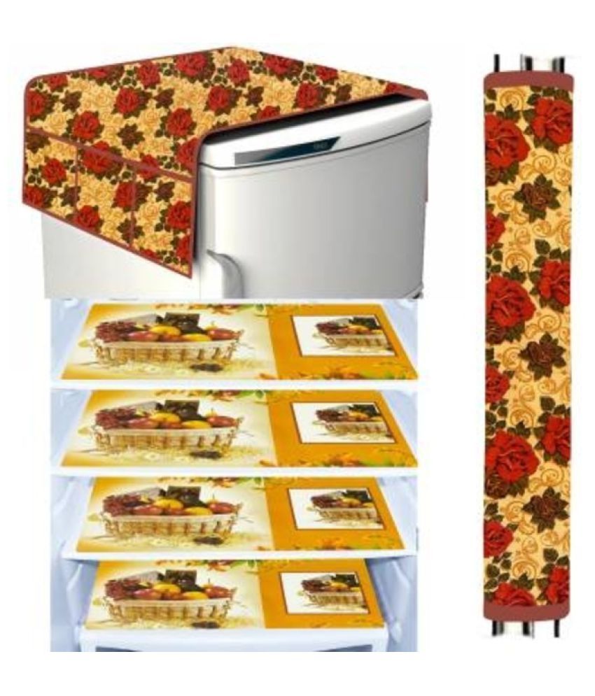     			Multicolor PVC Fridge Mats (Pack of 6)