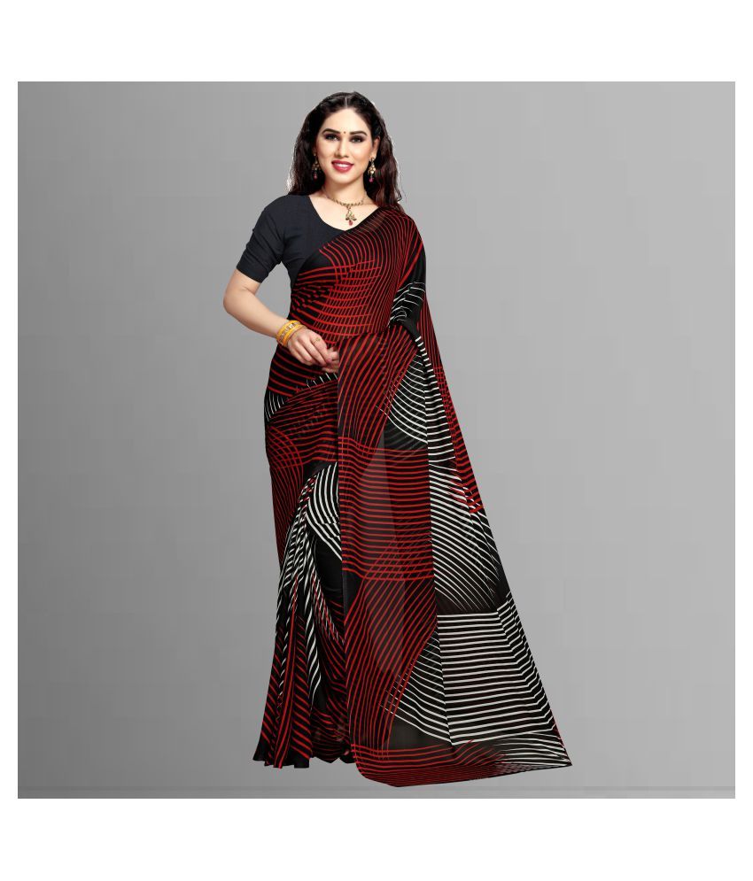     			ANAND SAREES - Multicolor Georgette Saree With Blouse Piece (Pack of 1)