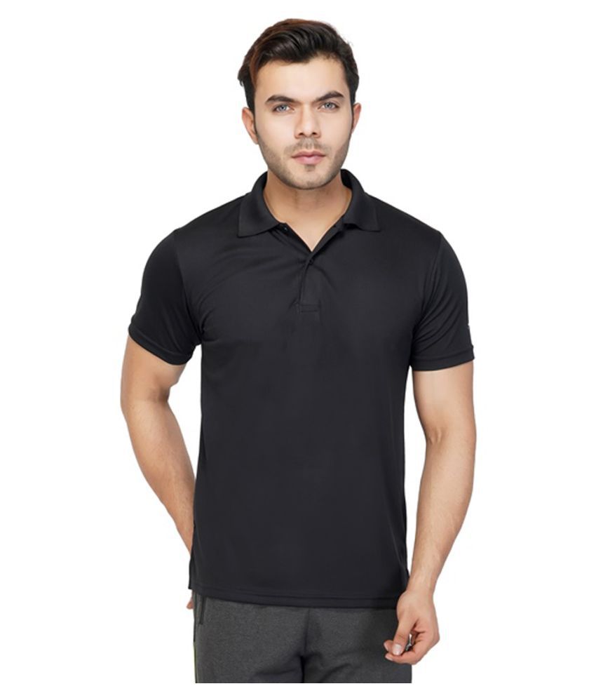     			Vector X Black Polyester Polo T-Shirt Single Pack