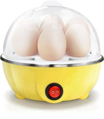 OMLITE Egg Boiler Electric Automatic Off 7 Egg Poacher for Steaming, Cooking Also Boiling and Frying, Multi Colour