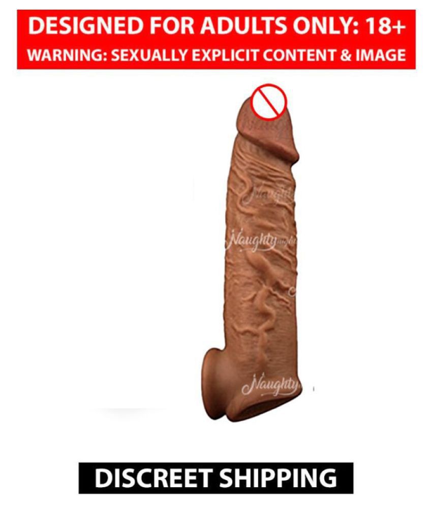     			Silicon Made 9 Inch Double Brown Penis Cover Dragon Condom With 2 Inch Extension