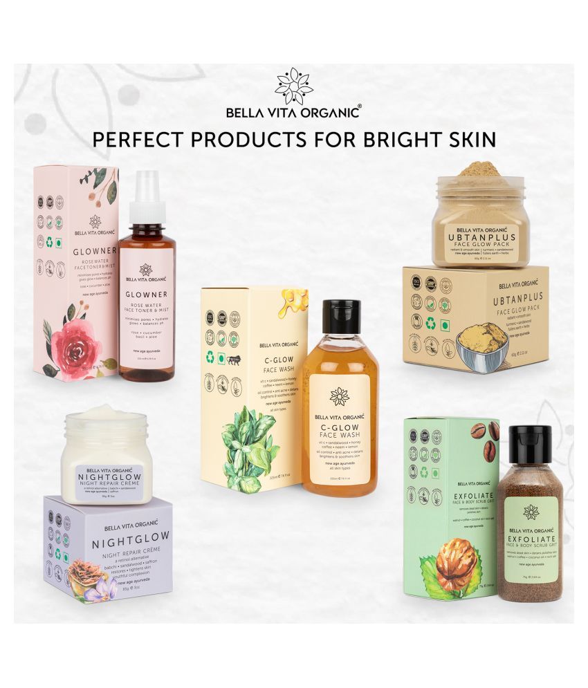 Bella Vita Organic Vitamin CGlow Natural Face Wash With
