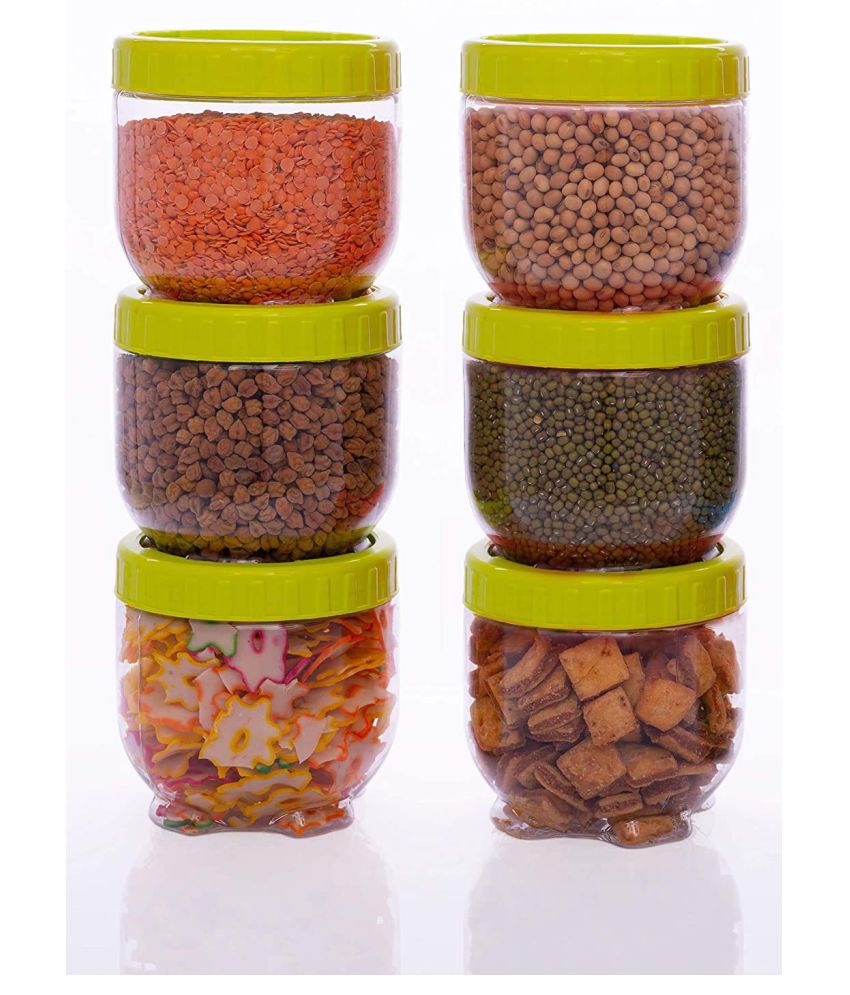     			ZAMKHUDI SUGER TEA COFFE JAR Plastic Food Container Set of 6 300 mL