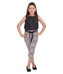 Cutecumber - Black Georgette Girls Jumpsuit ( Pack of 1 )