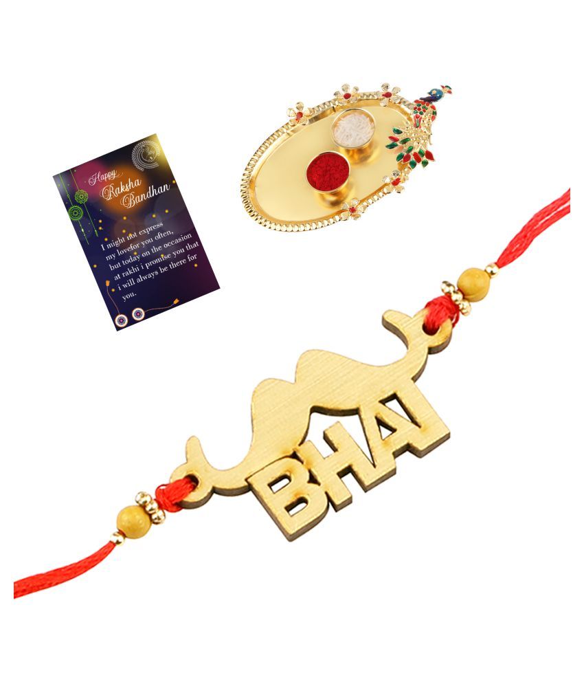 Elegant Bhaiya Rakhi BHAI Designe For Bhaiya Brother Bhai With Roli