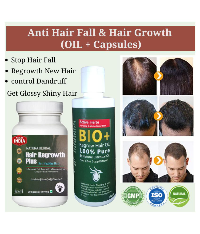 Buy BIO+ Anti HairFall & Hair Regrowth(100ML Oil& Capsule 500 mg Pack Of 1  Online at Best Price in India - Snapdeal