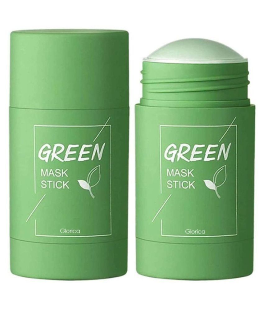 GLORICA Green Mask Stick Clay Mask Oil Control Anti-Acne Face Mask Masks 40g gm