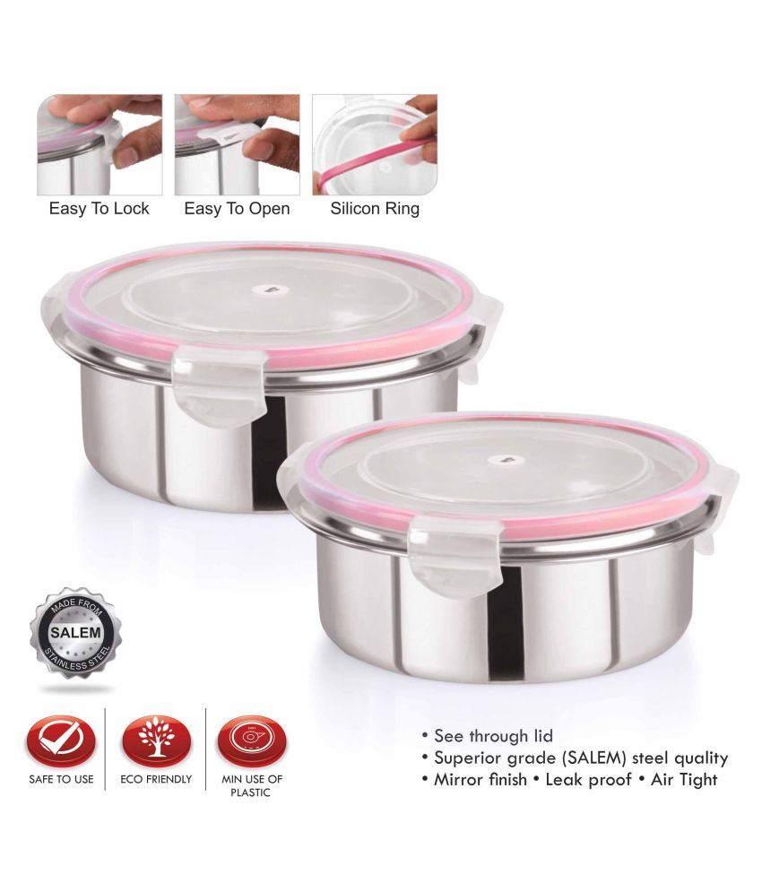 Ppi Steel Food Container Set Of 2 1000 Ml Buy Online At Best Price In India Snapdeal