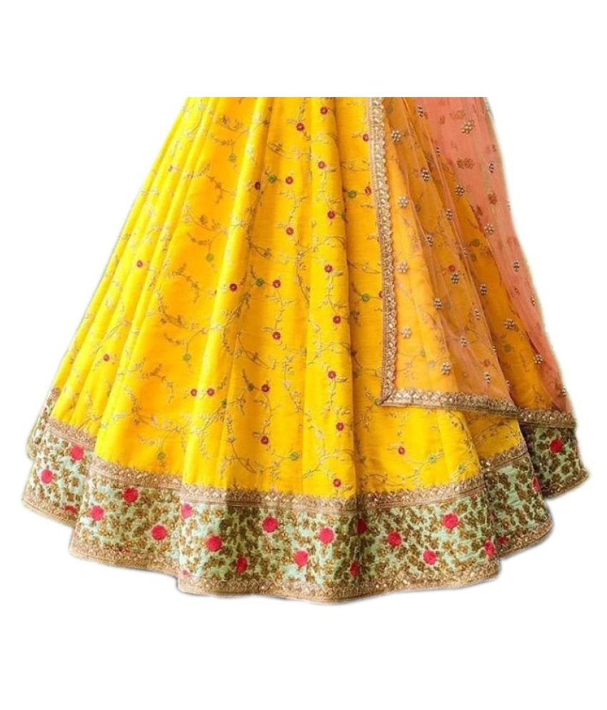 Fashion Basket Yellow Taffeta Chaniya 