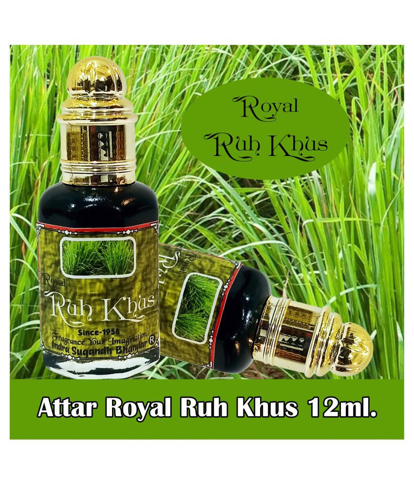     			INDRA SUGANDH BHANDAR Attar For Men|Women Royal Ruh Khus In Purest Form Natural Vetiver Oil Long Lasting Fragrance 12ml Rollon Pack