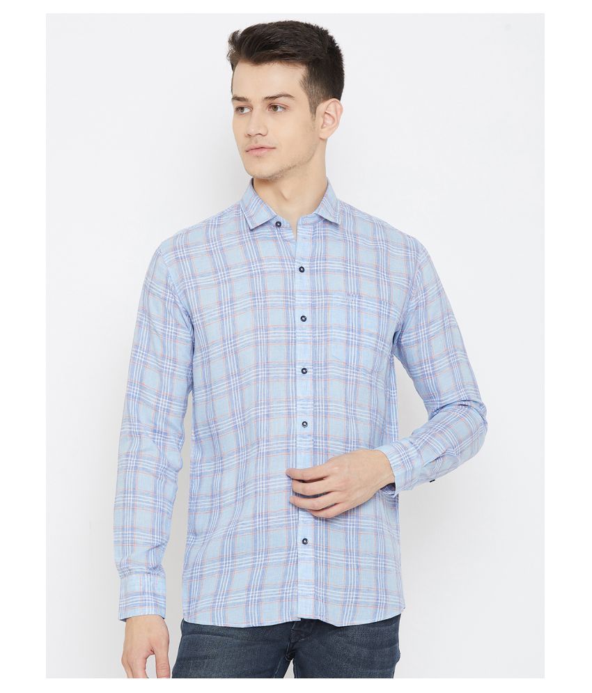     			Duke 100 Percent Cotton Blue Shirt