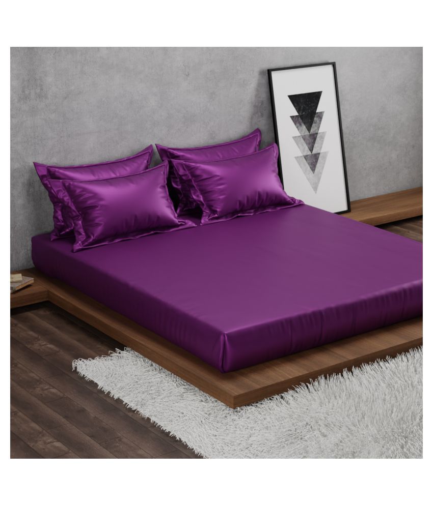 Stoa Paris Polyester Double Bedsheet with 4 Pillow Covers ( 274 cm x