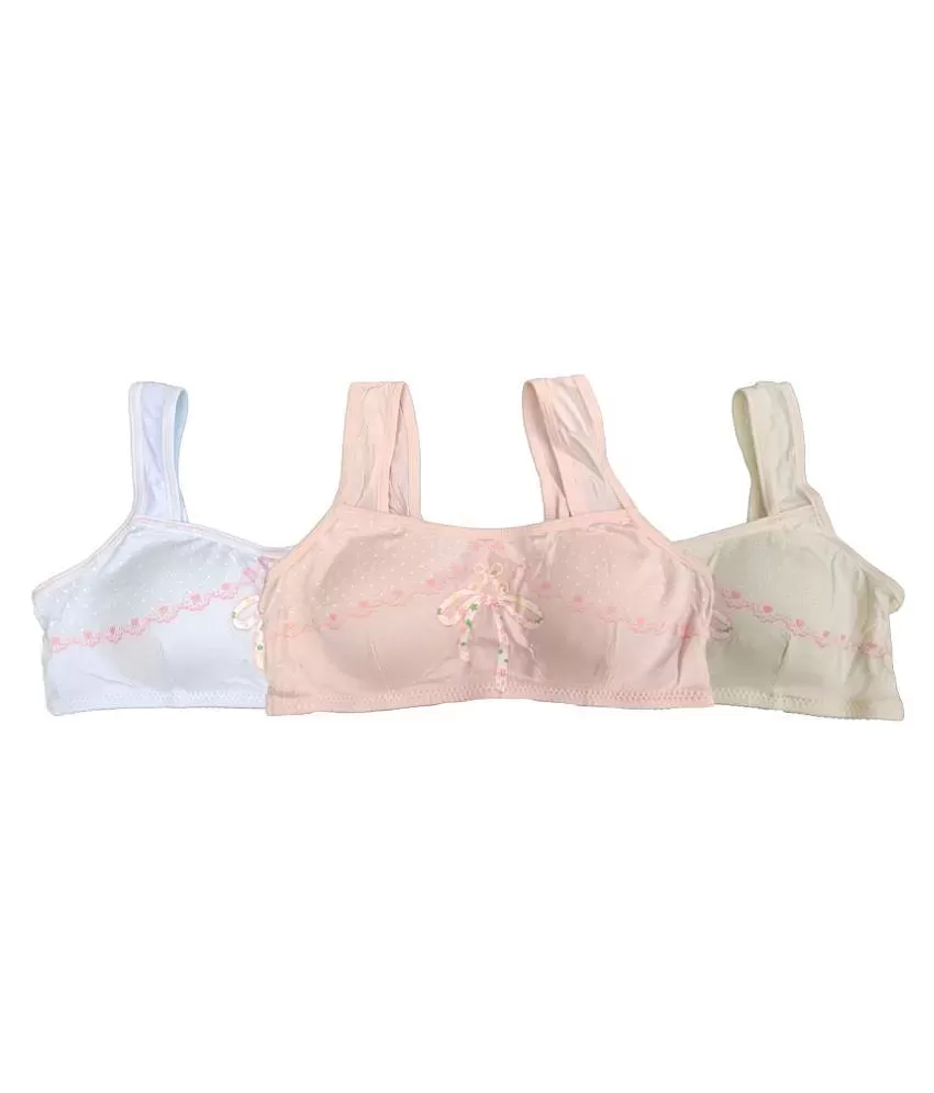 Buy online Pack Of 2 Solid Regular Bra from lingerie for Women by Elina for  ₹449 at 55% off